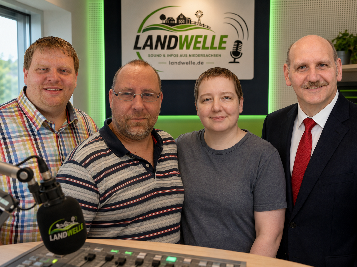 Das Team von Landwelle Radio im Studio